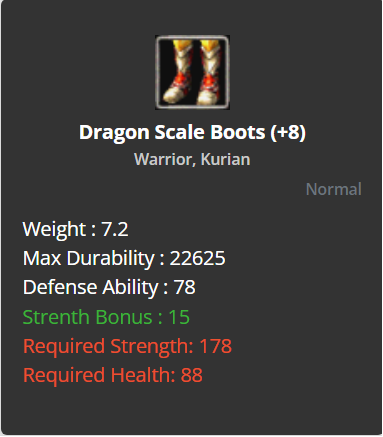 Dragon Scale Boots +8